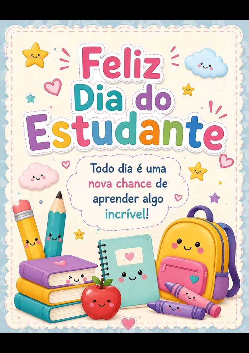 Cartões para dia do estudante engraçados e fofos material pedagógico página 10